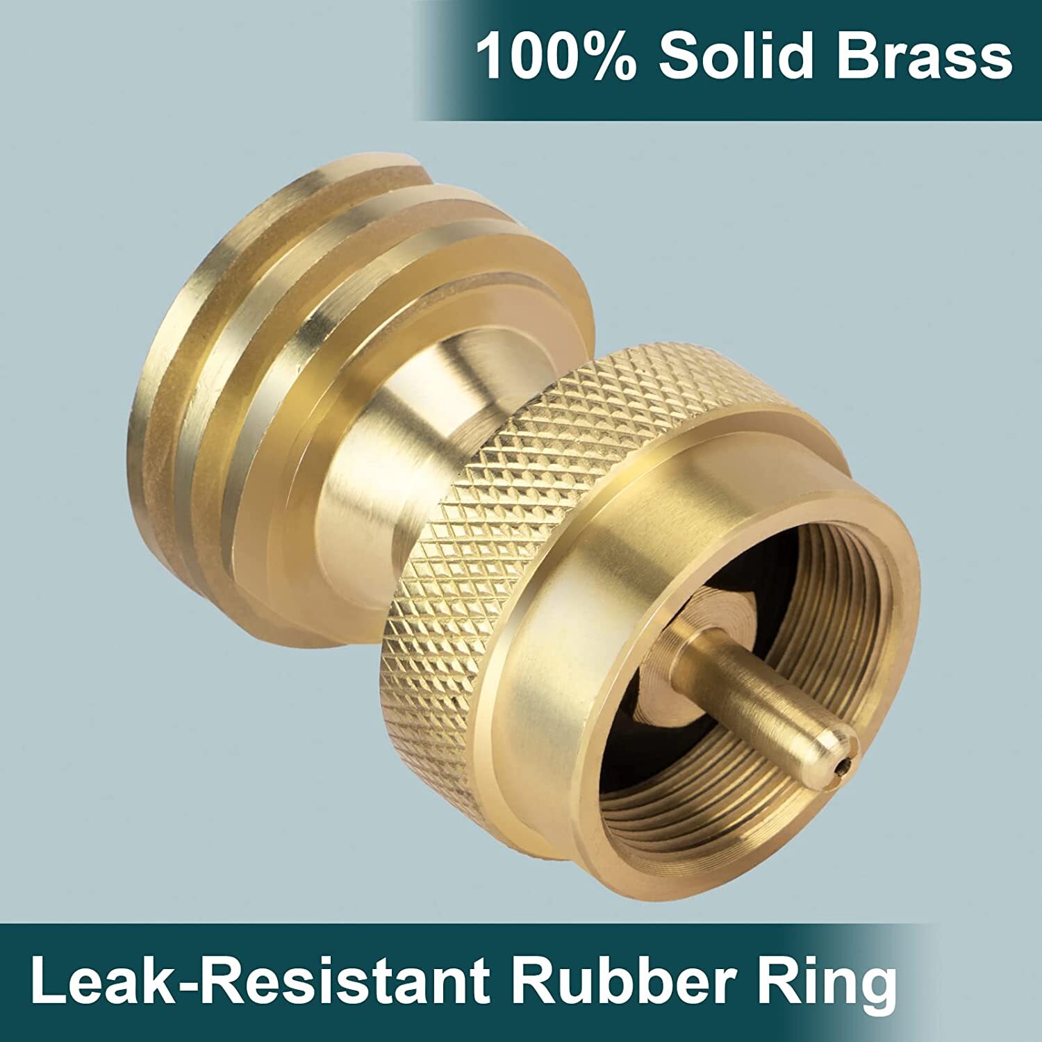 Solid Brass Steak Saver Propane Tank Adapter 1lb to 20lb Grill Bottle Converter