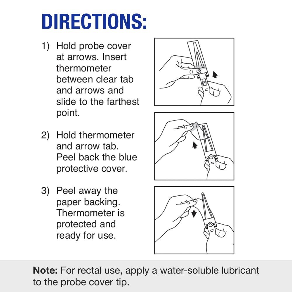 Single-Use Probe Covers for Digital Thermometers, Pack of 100 – Adult Care