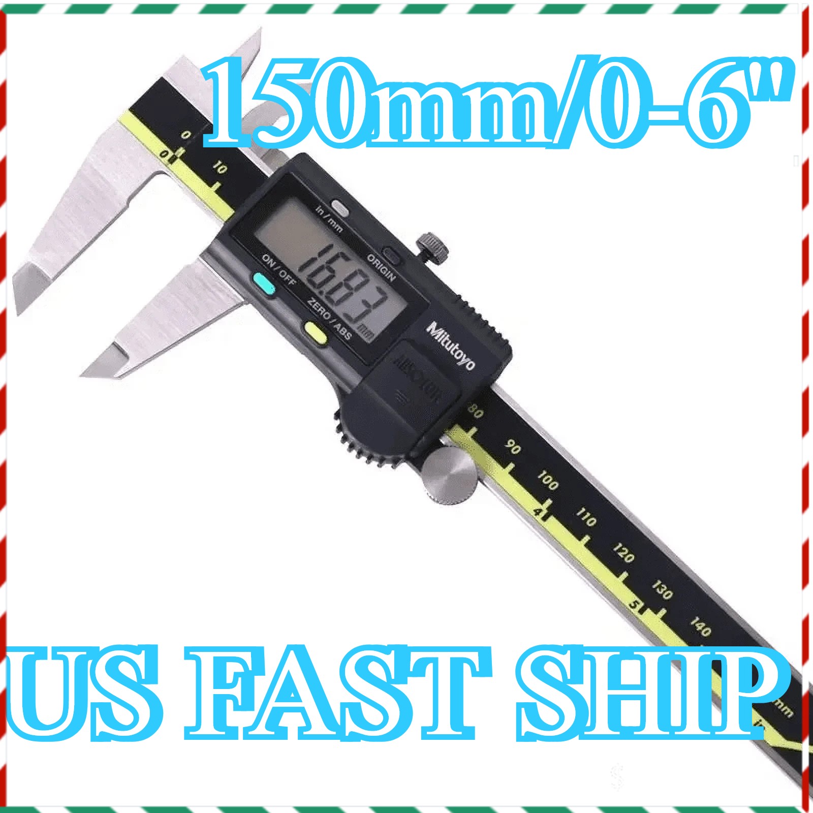 500-196-30 Japan Mitutoyo 150mm/6″ Absolute Digital Digimatic Vernier Caliper US