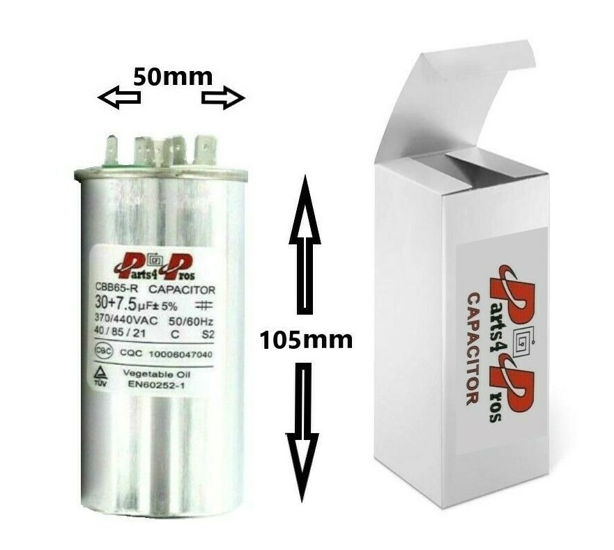 30+7.5 uF MFD 370-440V 440 VAC High Quality Motor Dual Run Capacitor CBB65-R
