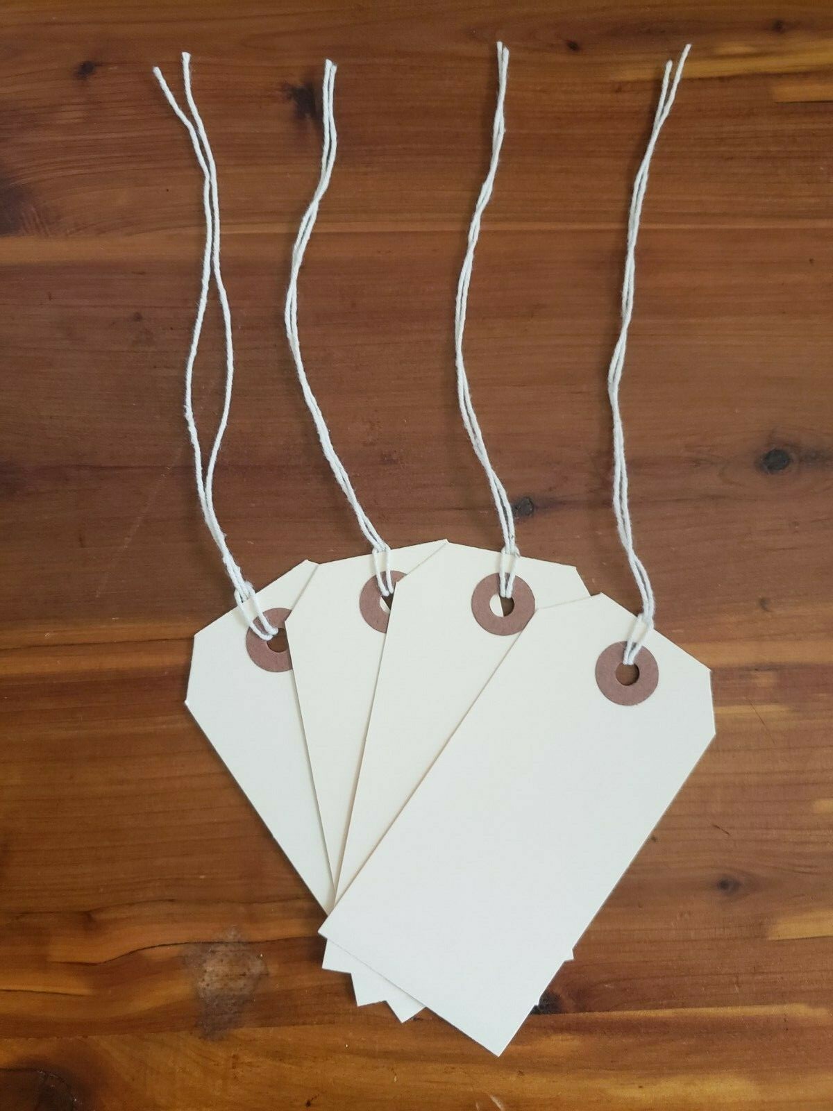 Manila Tags w/ String Shipping Hang Label Pre Strung Scrapbook Size 1 2 3 4 5 6