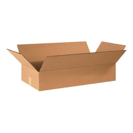 24 x 12 x 4 – Flat Corrugated Boxes – ECT-32, 25/Bundle