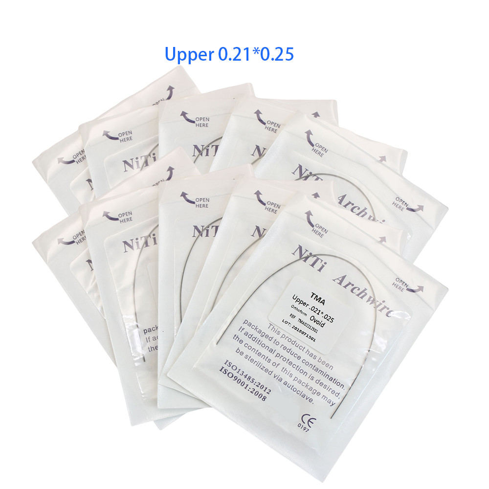 Dental Orthodontic TMA Beta Ti-Mo Arch Wires Round Rectangular Arch Ovoid Form