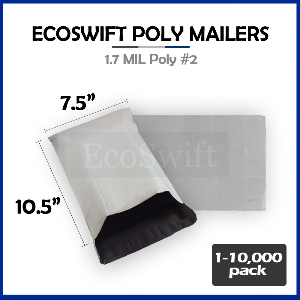 1-10000 7.5×9.5 «EcoSwift» Poly Mailers Envelope Plastic Shipping Bags 1.70 MIL