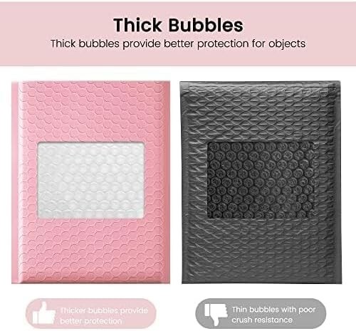 Jiaro Pack Poly Bubble Mailer Padded Envelope Mailing Bag 8.5×12 25Pc Light Pink