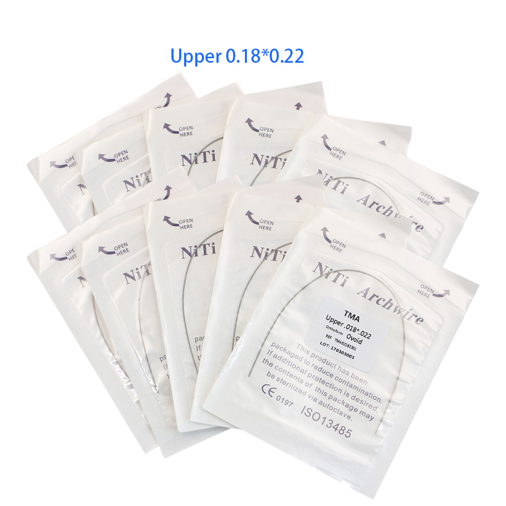 Dental Orthodontic TMA Beta Ti-Mo Arch Wires Round Rectangular Arch Ovoid Form