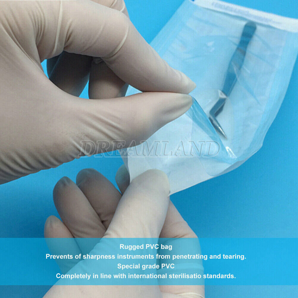 Sterilization Pouches- 3.5 » x 10 » Dental Medical Self Seal Pouch Bag 200 Bags