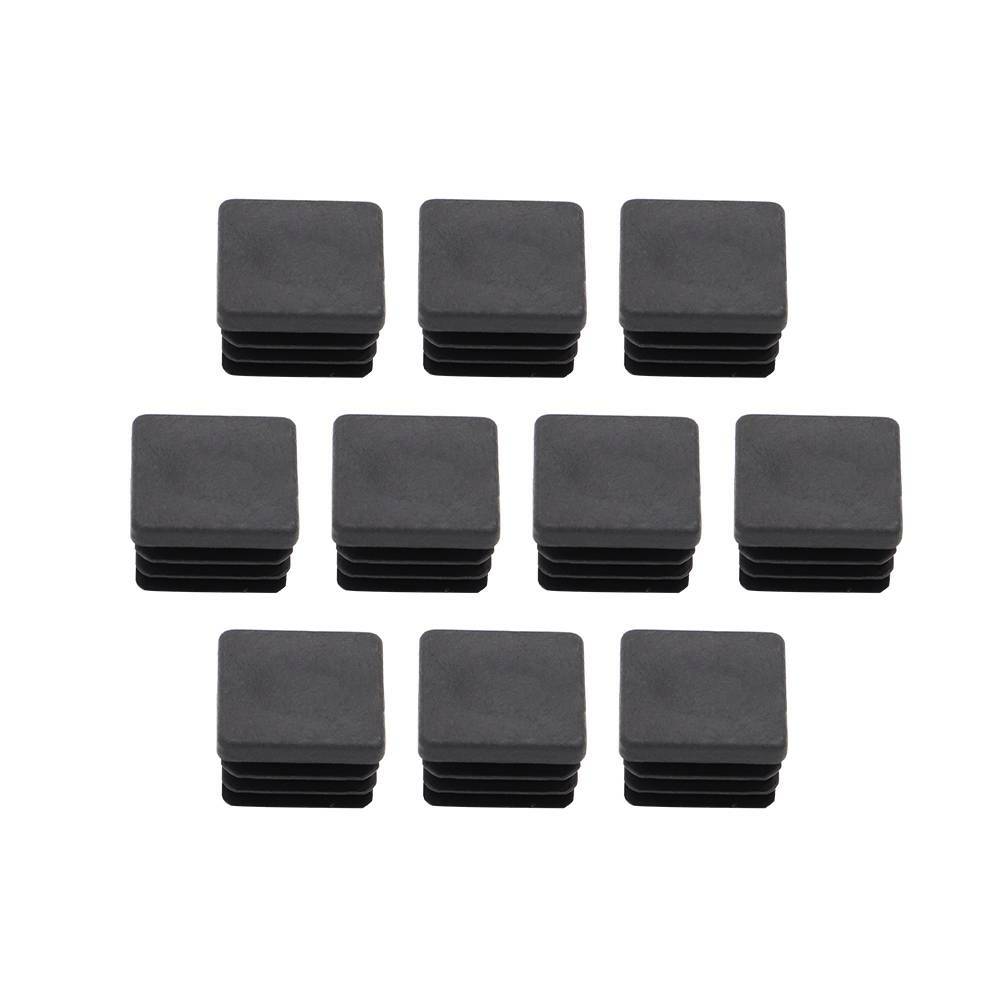 10PCS 1″ Inch Square Plastic End Cap Tubing Hole Post Plug 1 inch 1×1 Post Tube