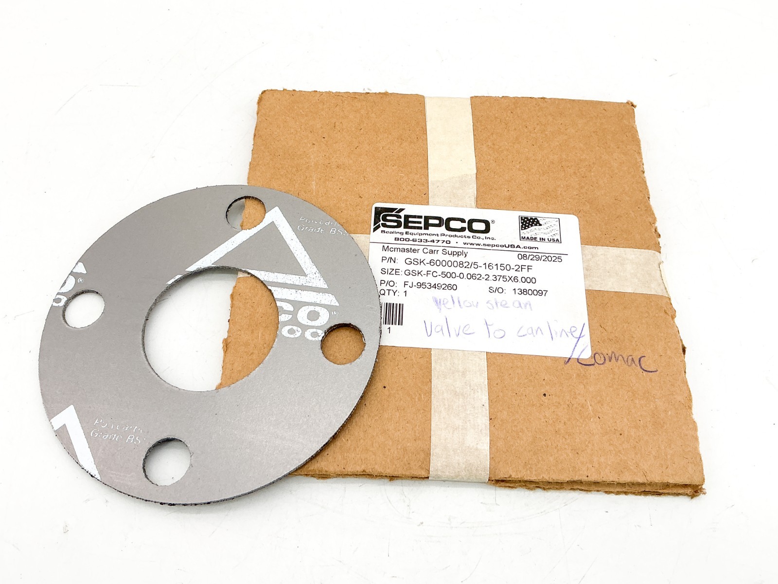 New Sepco GSK-6000082/5-16150-2FF Gasket GSK-FC-500-0.062-2.375X6.000