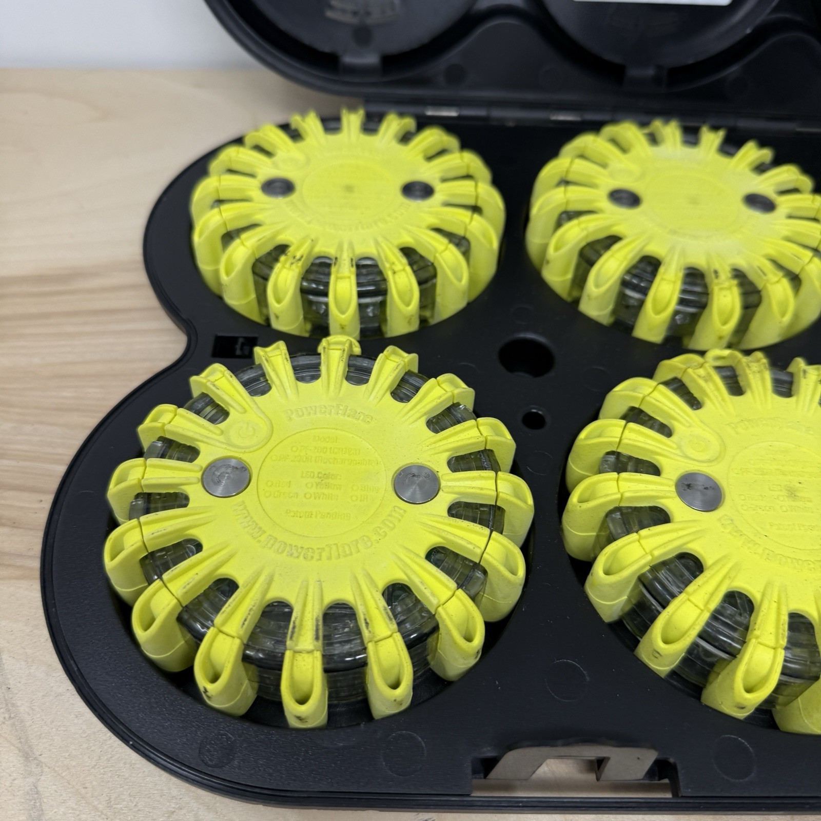 PowerFlare PF-200R Rechargeable 6-Pack LED Safety Lights W/ Case – No Charger
