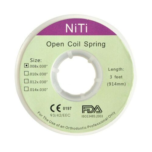 Dental Orthodontic Dental Braces Niti Open Coil Spring Dia.008/010/012/014 914mm