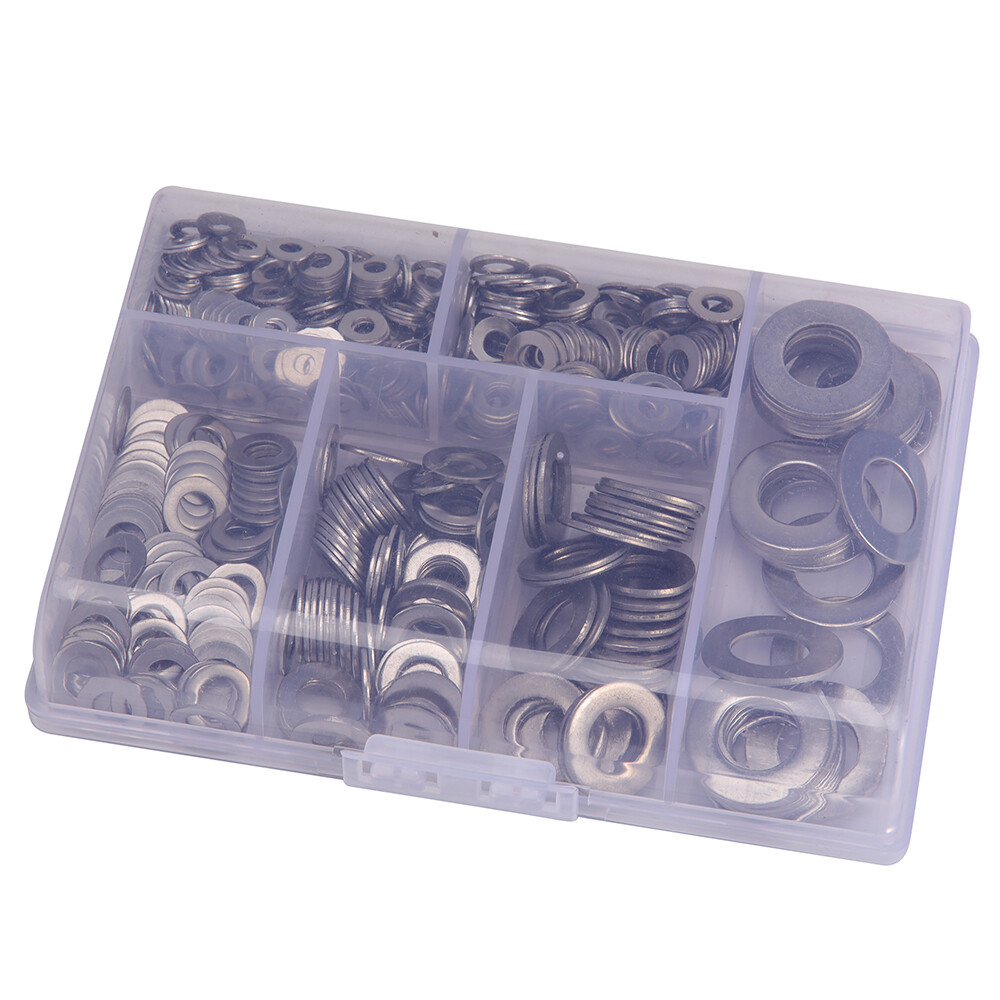 660PCS 304 Stainless Steel Washers Flat Washer Assortment Set Value Kit w/ Case