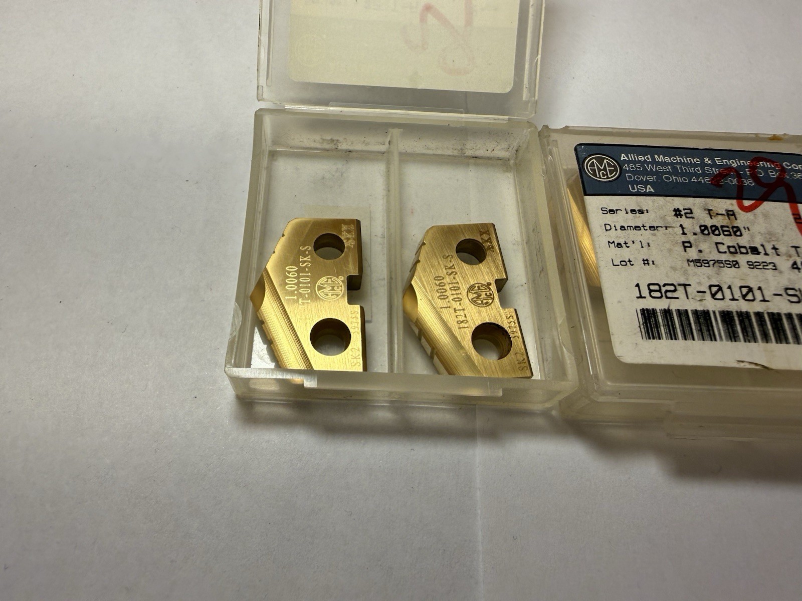 AMEC Allied Machine T-A #2 Series Spade Drill Inserts 1.0060″ Cobalt TiN 2pcs