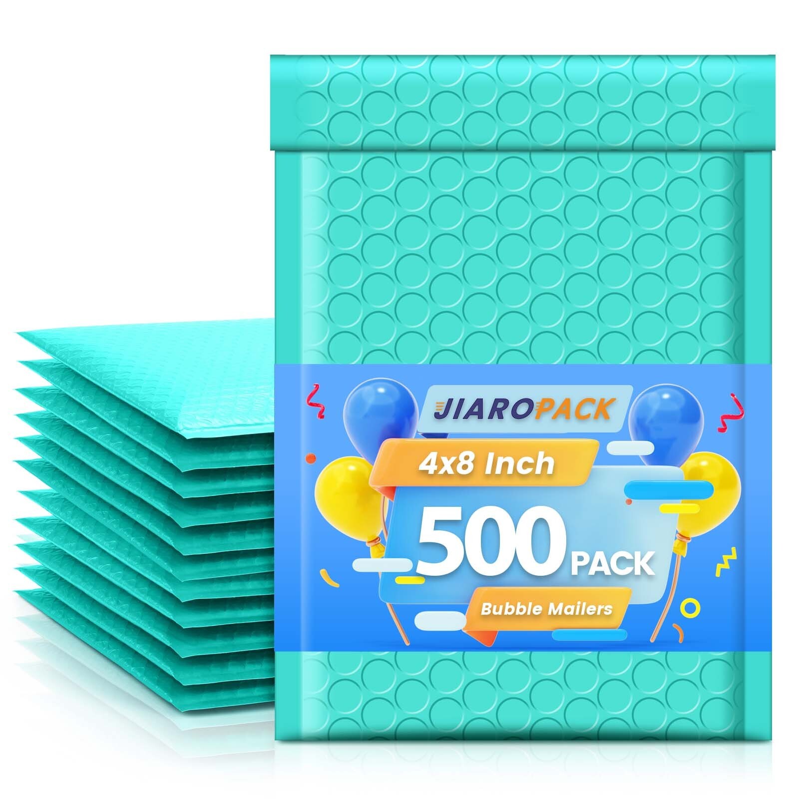 500pcs Bulk Bubble Mailers 4×8″ Small Padded Envelope Mailing Bags 4×7 Teal #000