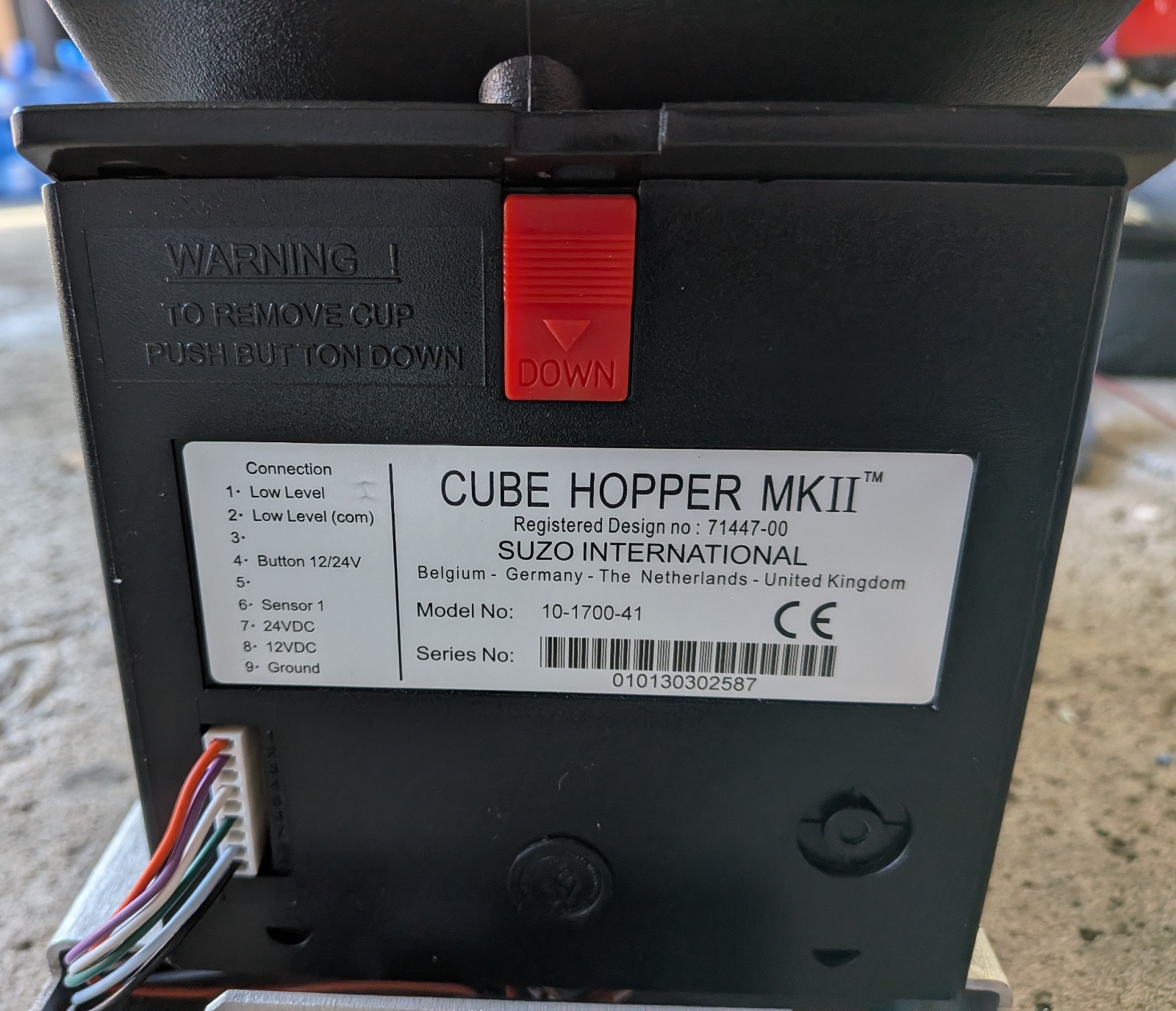Cube Hopper MKII Model No. 10-1700-41NP With Wire Harness (From Portal TI+)