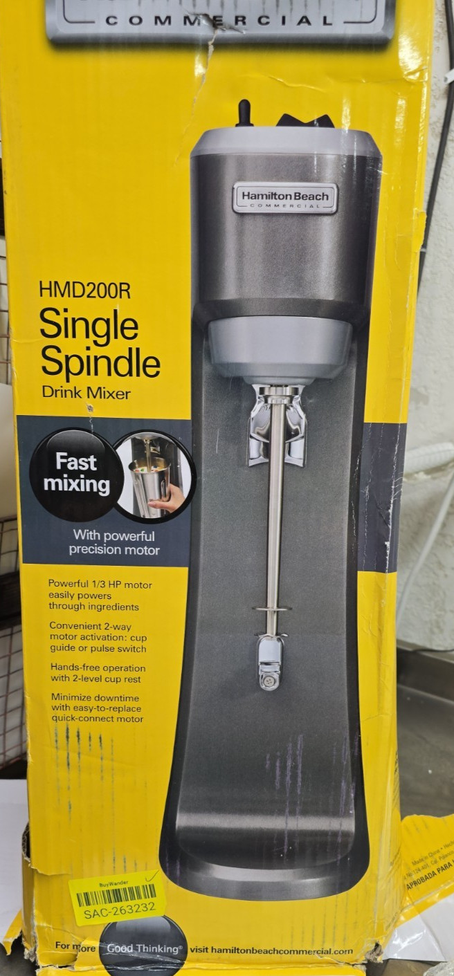 Hamilton Beach Commercial HMD200R Single-Spindle Drink Mixer SEE DESCRIPTION