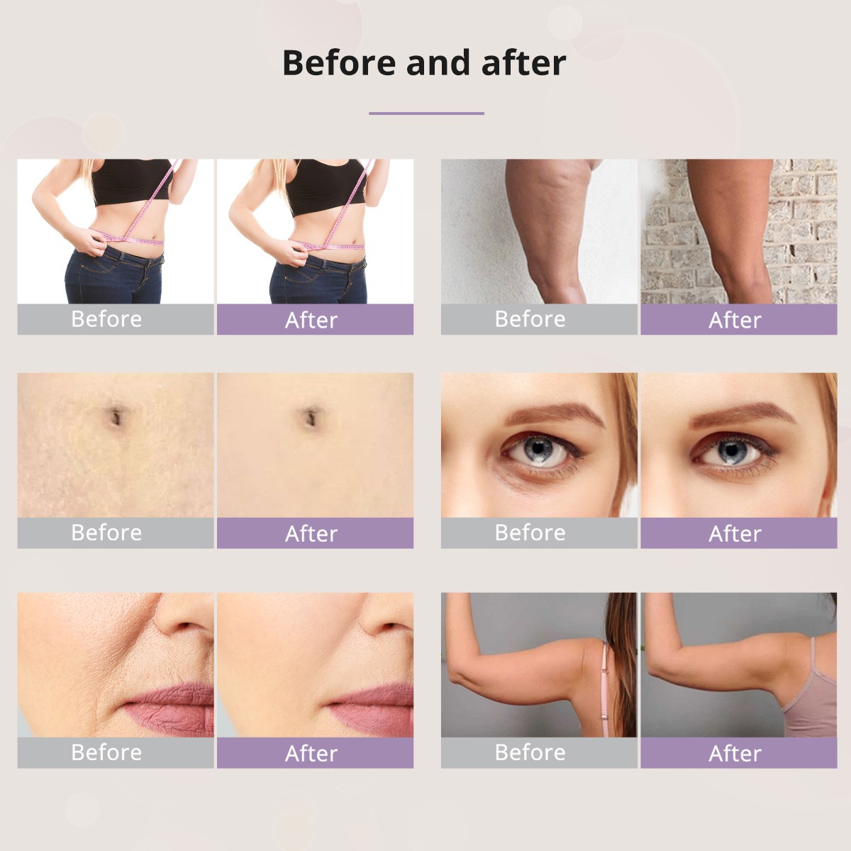 6 in 1 Beauty Machine for Body Massage Facial Skin Care Skin Lifting Weight Log1