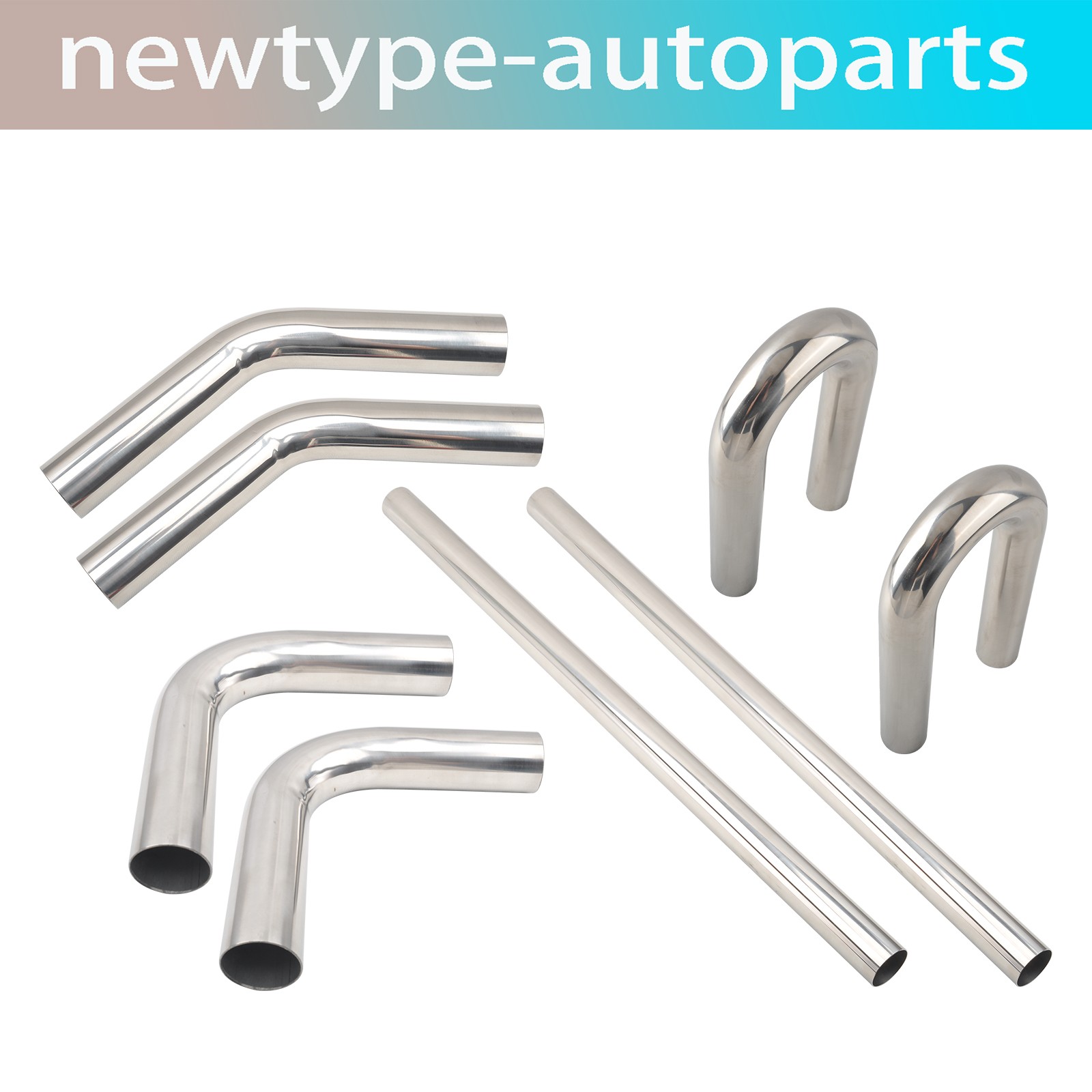 3»-5»Industrial Pipes Bend Exhaust Tube Pipe Kits Straight & 45° 8PCS