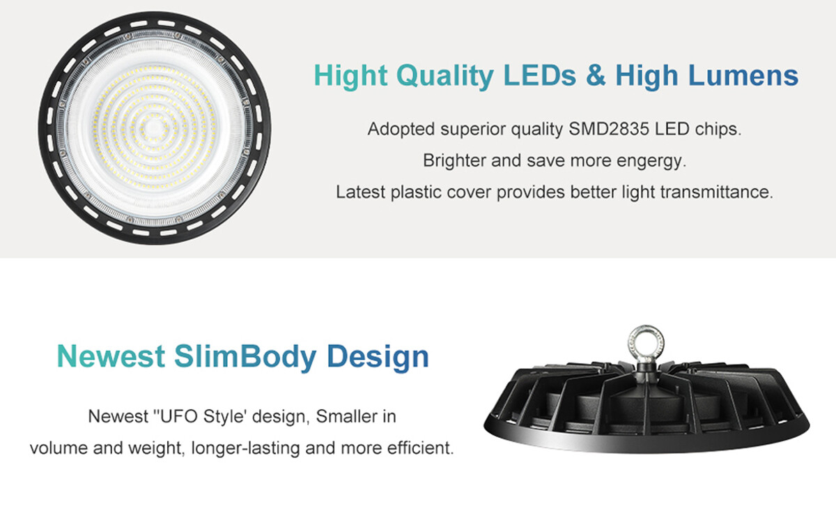 10Pcs 300W UFO Led High Bay Light Commercial Industrial Factory Shop Light 5000K