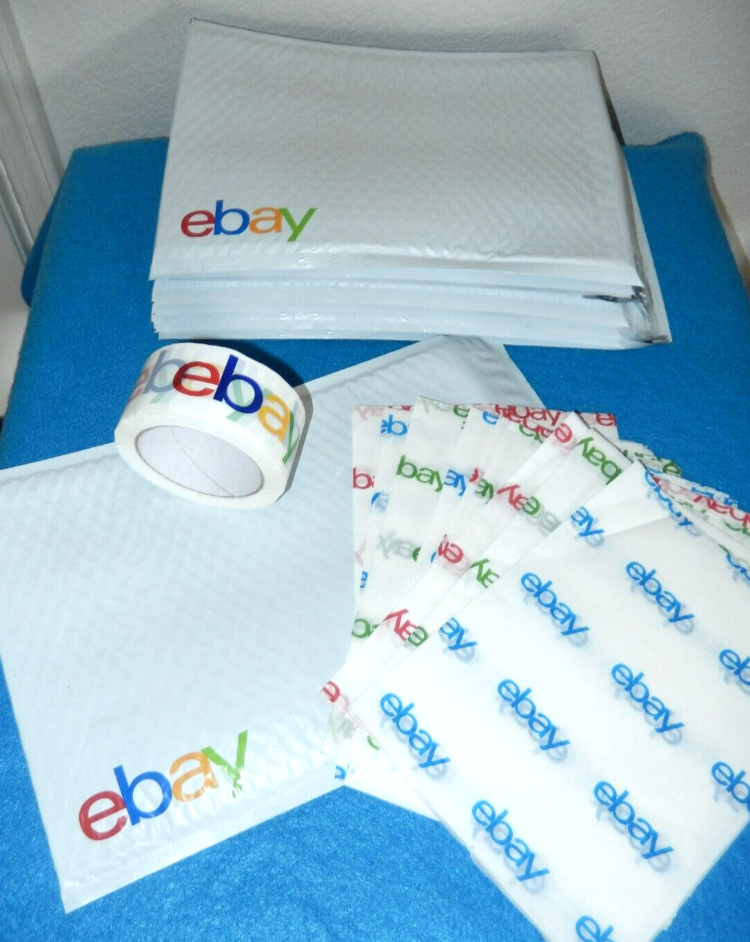 SHIP with STYLE! Ebay Shipping 10 x 14 Bubble Mailers 10 pak/Tape/Tissue-21 pc