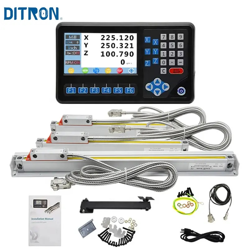IP55 Linear Scale 6″x12″x22″ Linear Glass Scale 5um 3 Axis Digital Readout 5um
