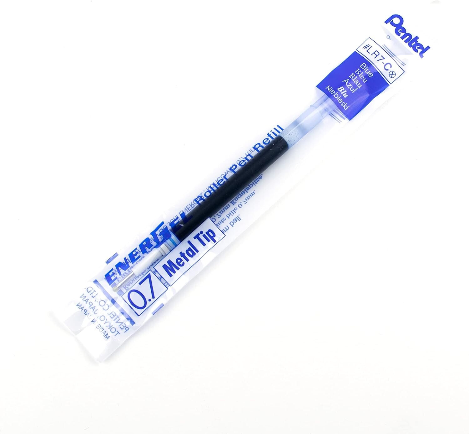Pentel Refill Ink for EnerGel Liquid Gel Pen, 0.7mm, Blue Ink, Box of 12