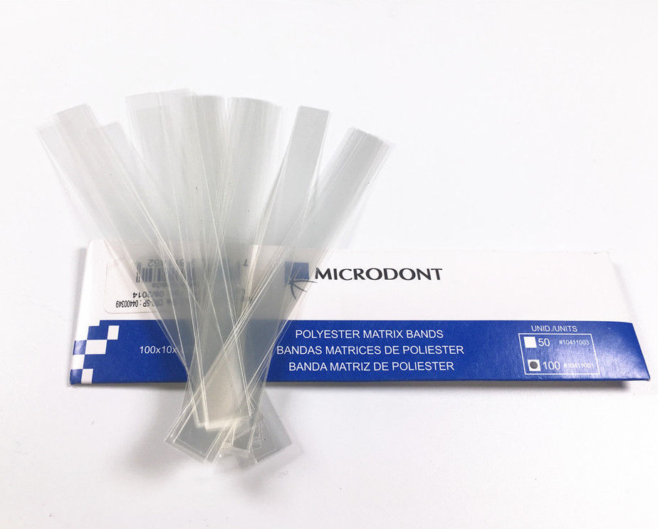100/500pcs Dental Transparent Polyester Strip Matrix Bands Contoured Matrices