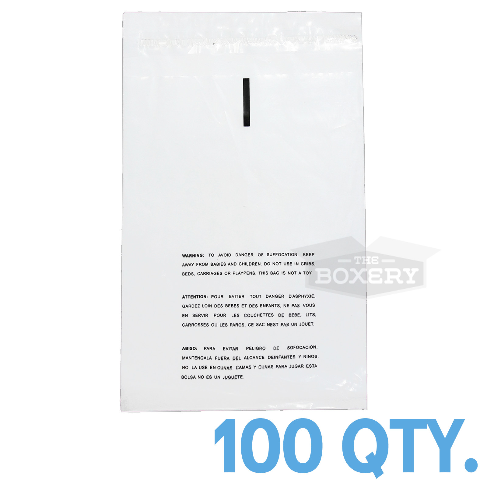 100 14×20 Self Seal Suffocation Warning Clear Poly Bags 1.5 mil Free Shipping