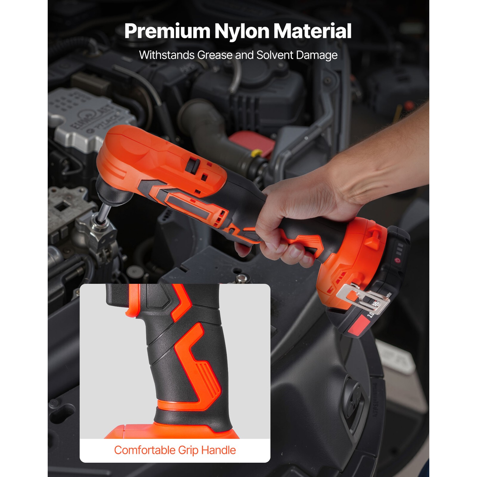 Uimoso Cordless 90-Degree Right Angle Drill with 3/8 Inch Chuck