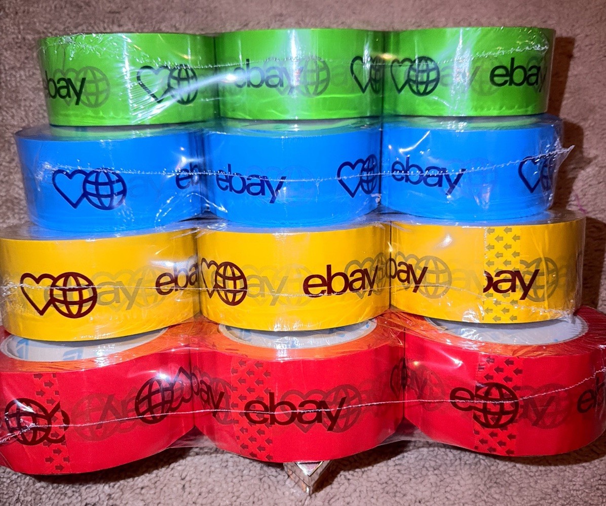 12 Rolls eBay Logo Packaging Shipping Carton Sealing Tapes 75 Yards Per Roll