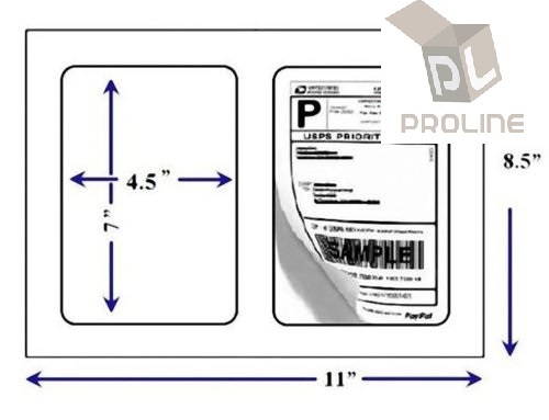4000 Quality Round Corner Shipping Labels 2 Per Sheet 7″ x 4.5″