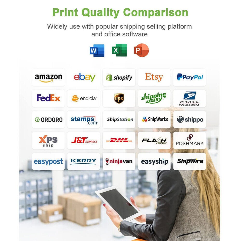 500 4″ x 6″ Fanfold Direct Thermal Shipping Labels Perforated for Zebra & Rollo