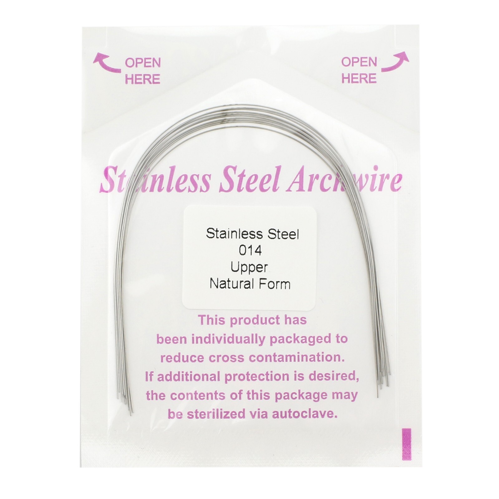 Dental Orthodontic Arch Wire Round Stainless Steel 12 14 18 Natural Upper Lower