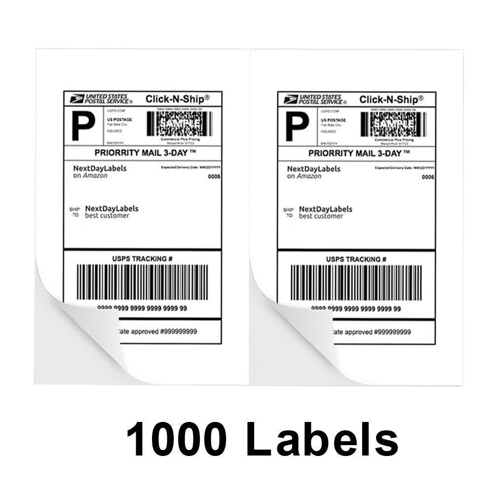 50-1000 8.5 x 5.5 Half Sheet Address Shipping Labels Blank Page Self Adhesive