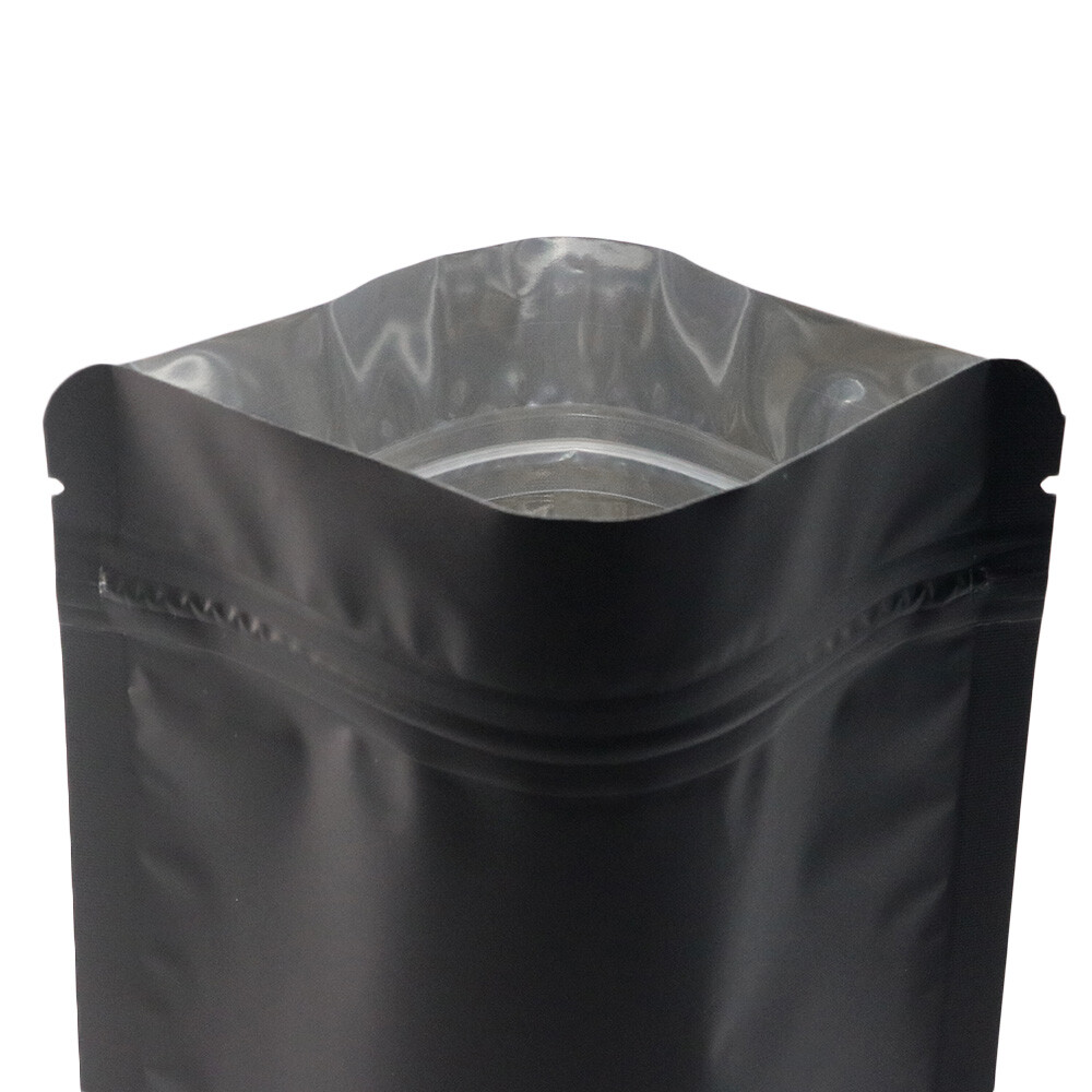 Matte Black Food Grade Aluminum Zip Seal Bags for Doughnut Hole Products 9x13cm