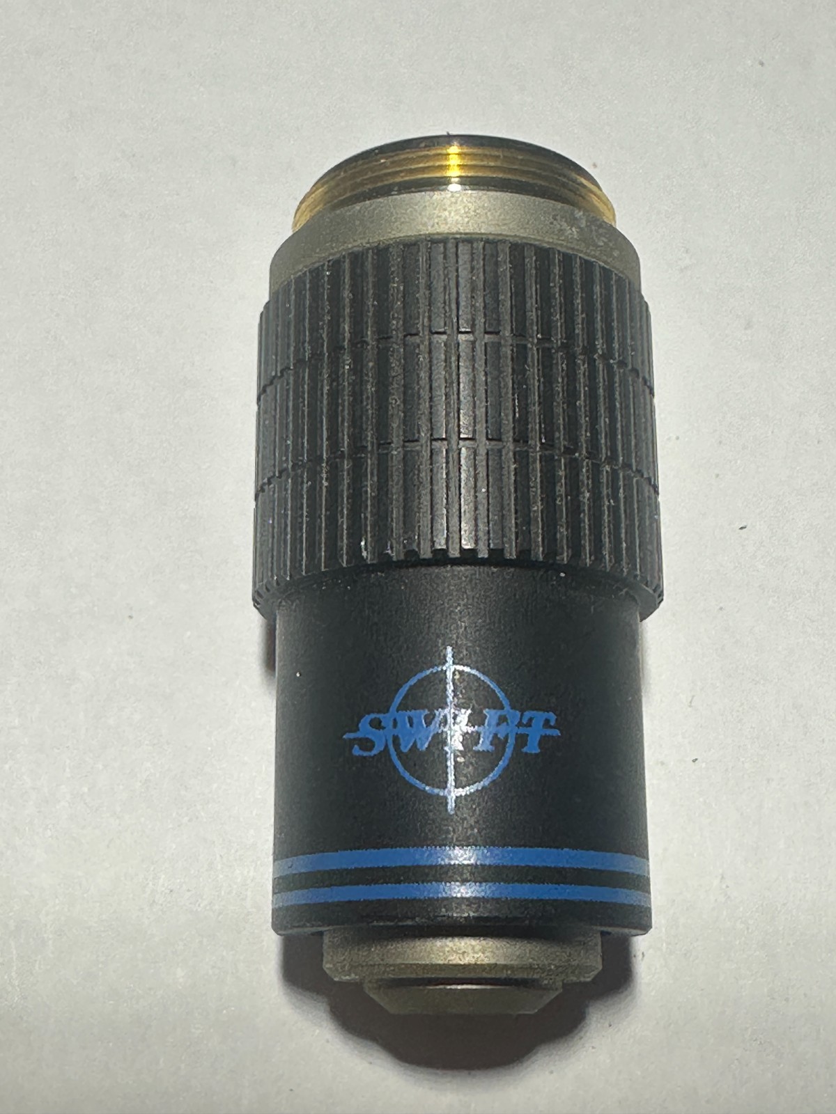 Swift Microscope Objective DIN40 / 0.65 Made in Thailand, Blue stripes Used