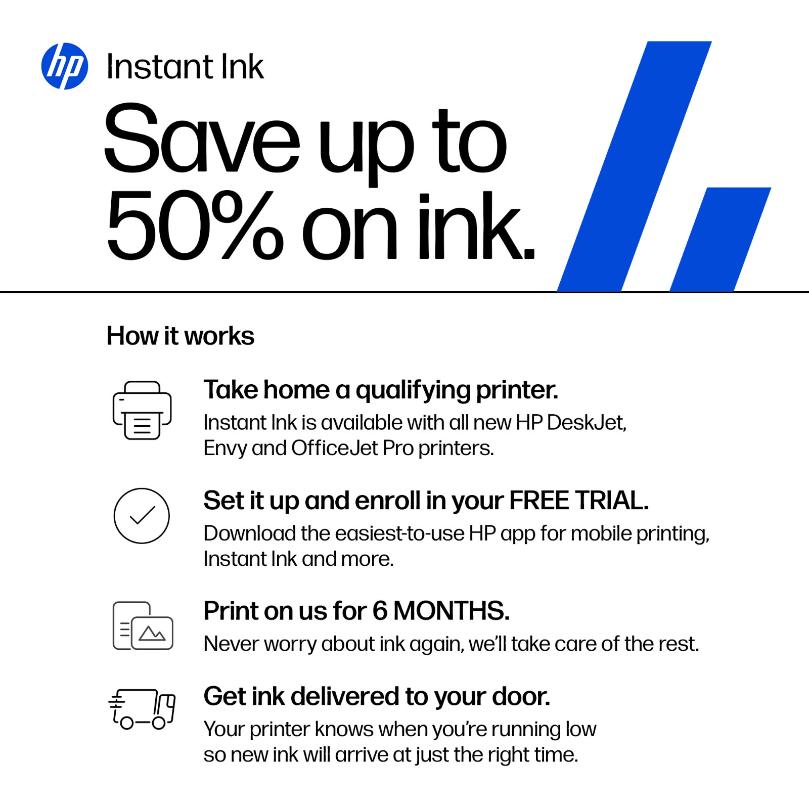 HP DeskJet 2942 Wireless Color Printer,6 Months Free Instant Ink, Bristol Blue
