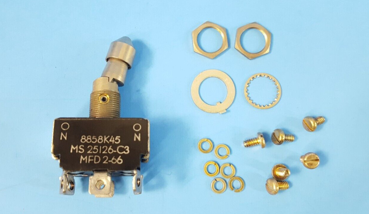 Toggle Switch , 8858K45, ON None ON DPDT Locking Lever Screw, CUTLER-HAMMER