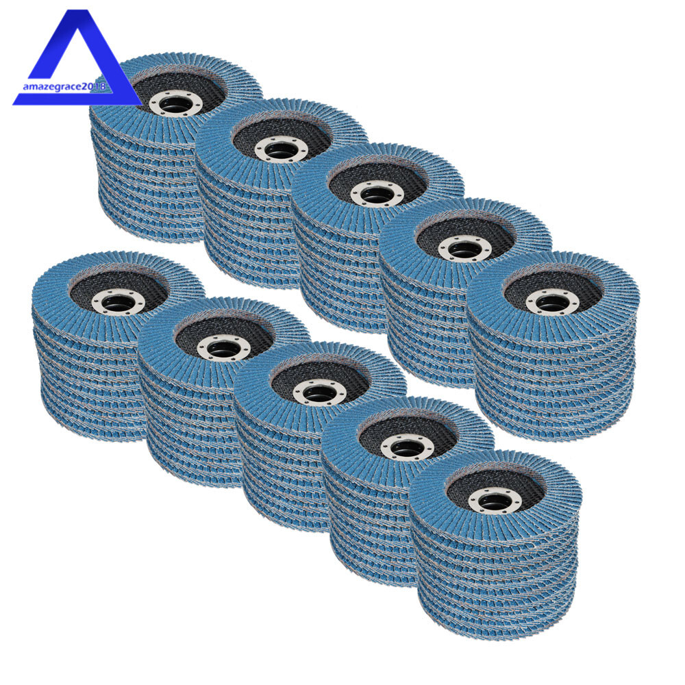 100Pack 4-1/2″×7/8» 40 Grit T29 Premium Zirconia Flap Disc Sanding Grinding