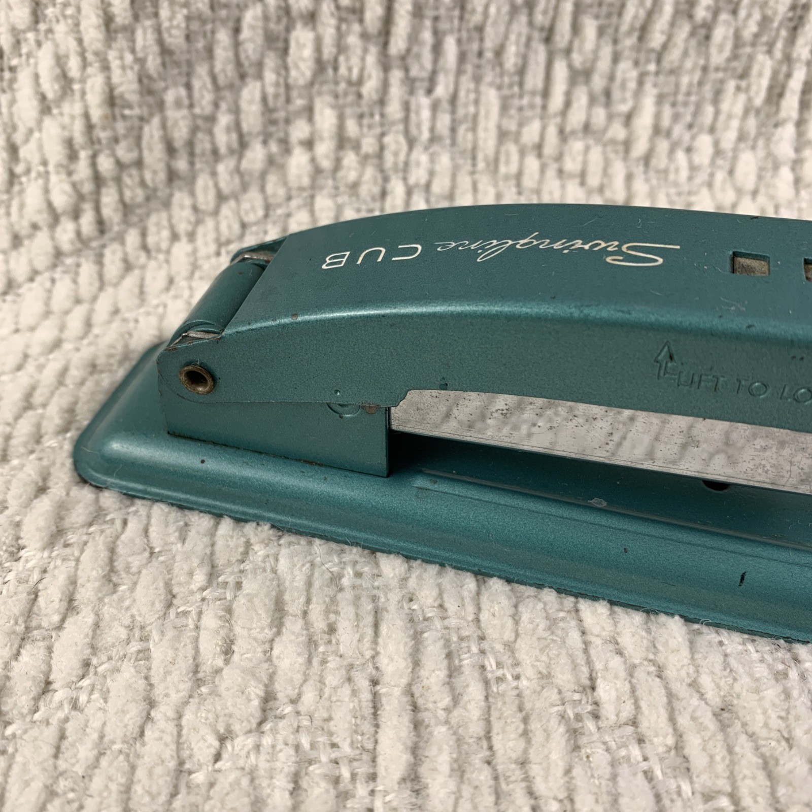 Vintage Swingline CUB Stapler Teal Made in USA Teal Green 5.25″ Long