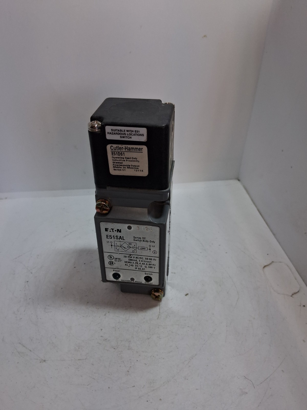 EATON ES1ALS1 PROXIMITY SENSOR LIMIT SWITCH 20-254V 50/60HZ 500MA 3A NNB