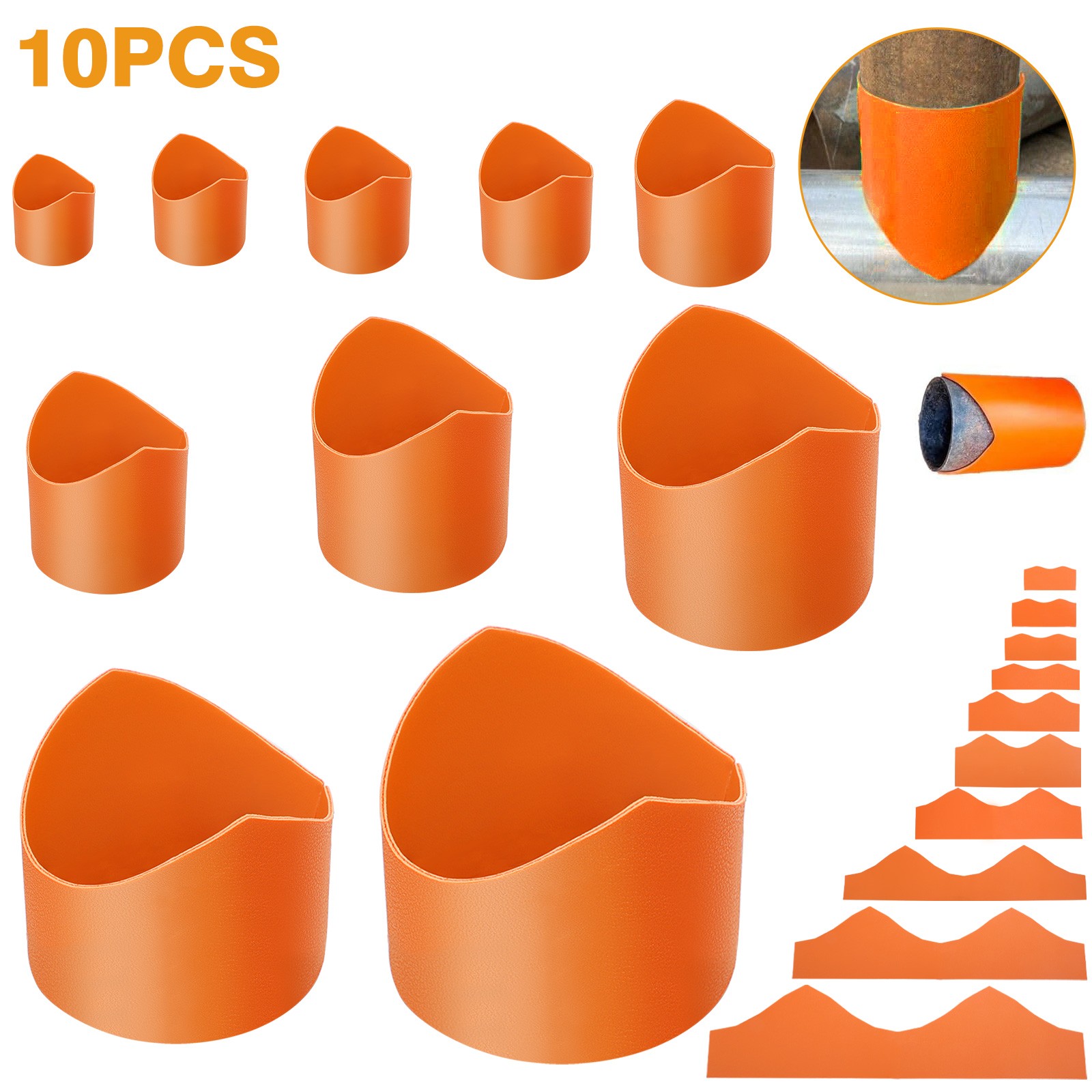 10x Pipe Saddle Template Cutting Guide 3/4″-8″ for Welding Miter Cut Pipe Layout