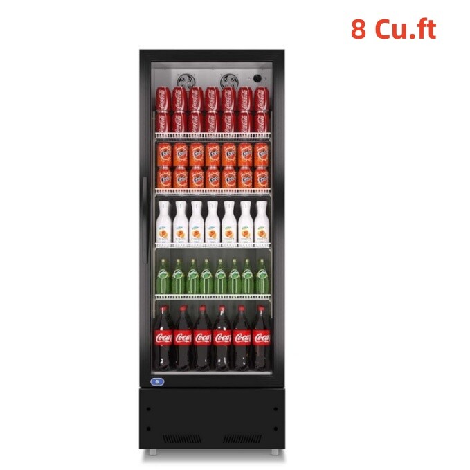 Merchandiser Fridge 8 Cu.Ft 1 Door Display Cooler Beverage Refrigerator ETL New