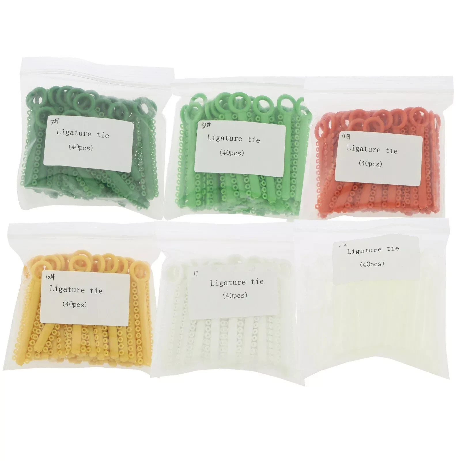 1040Pcs Dental Orthodontic Ligature Ties Elastic Rubber Bands 37 Color To Choice