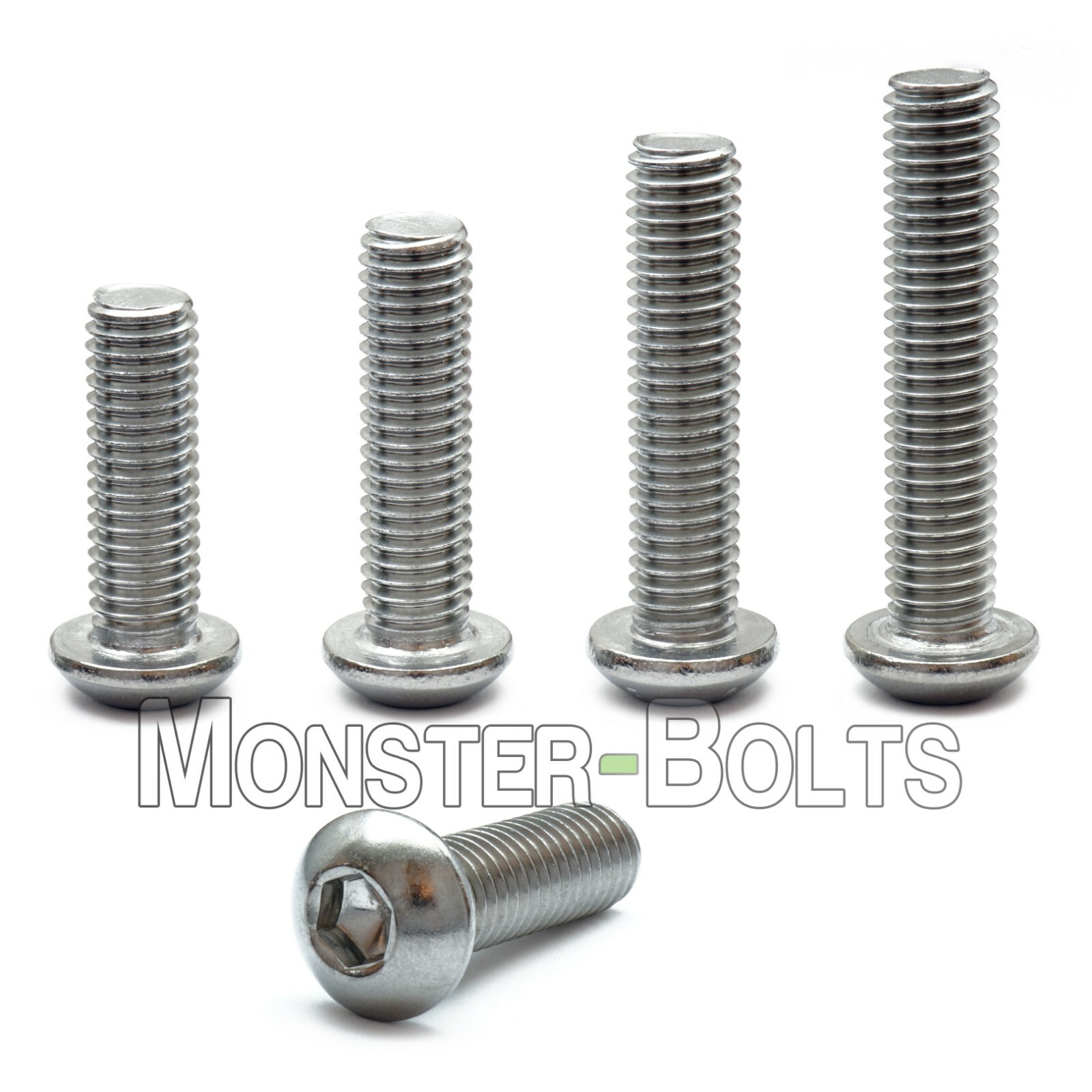 M6 Stainless Steel Button Head Socket Cap Screws A2, Metric ISO 7380 1.0 Coarse