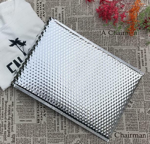 1000 #000 Glamour Metallic Silver Poly Bubble Mailers Envelopes 4×8 Extra Wide