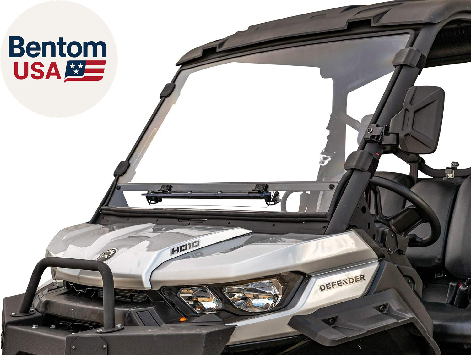 Scratch Resistant Flip-Vent Windshield for Can Am Defender HD5 HD8 HD10 HD 11 MA
