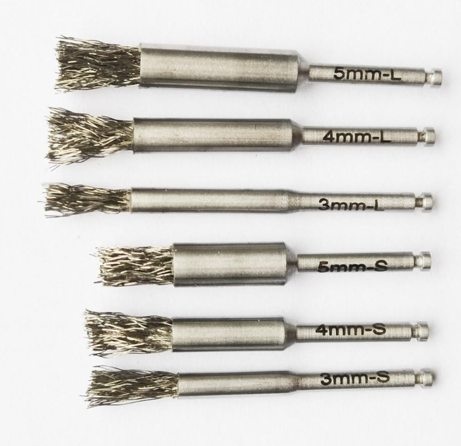 Dental Debridement Peri-Implantitis Implant Surface Threads Cleaning Brush Set 6