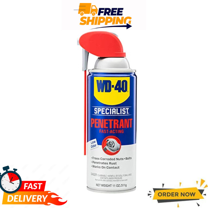 WD-40 Specialist Rust Release Penetrant Spray with Blu Torch and SMART