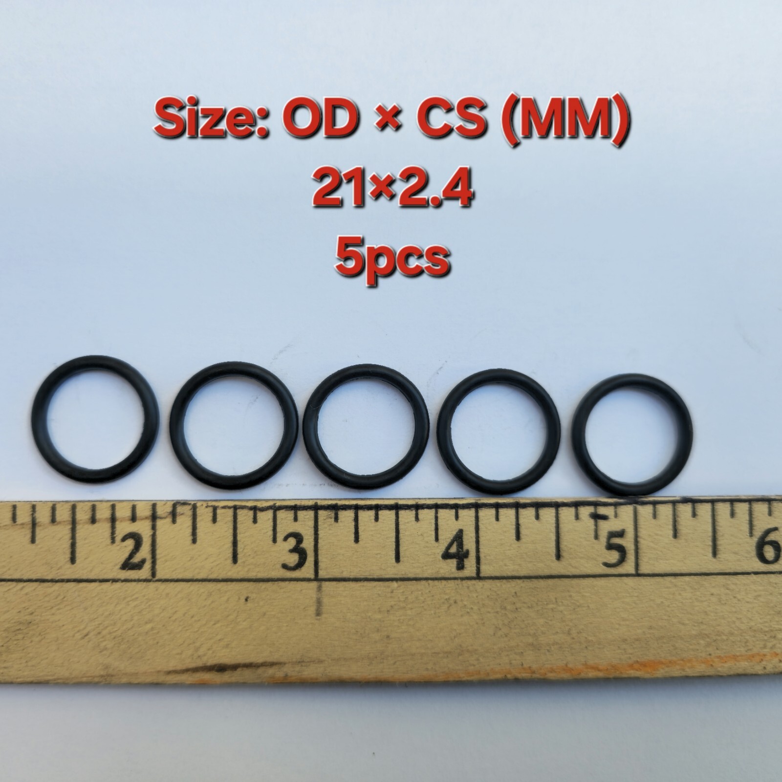 21mm OD x 16.2mm ID x 2.4mm Thick O-ring 5pcs